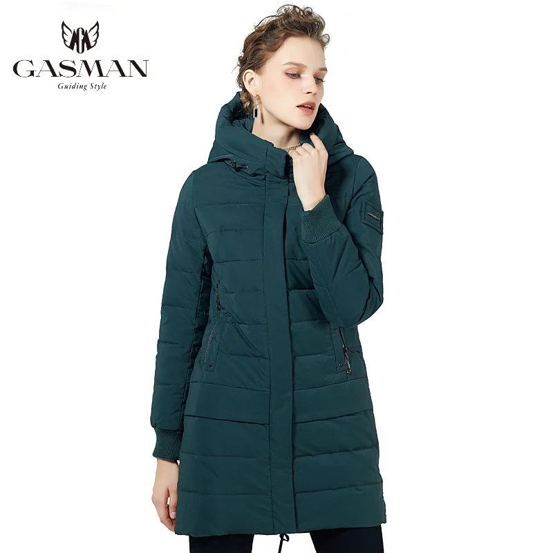 GASMAN 2022 Long Coat Jacket Down Winter Coat Women Hooded Warm Parka Coat High Quality Female New Winter Windproof Jacket 1820