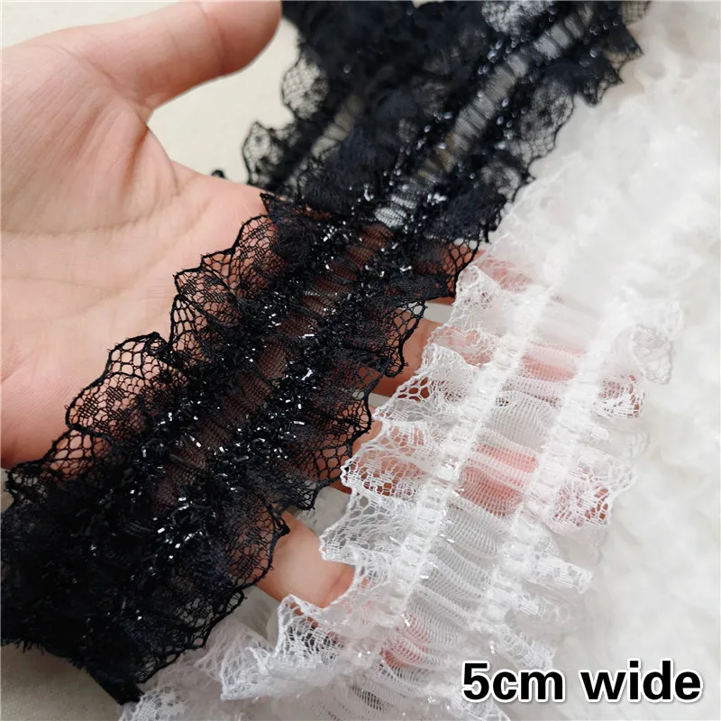 New Year's Goods 2025 Soft Stretch 3D Embroidered Ribbon DIY Clothes Dress Skirt Sewing Decoration For Crafts Lace Pet Bib Trim