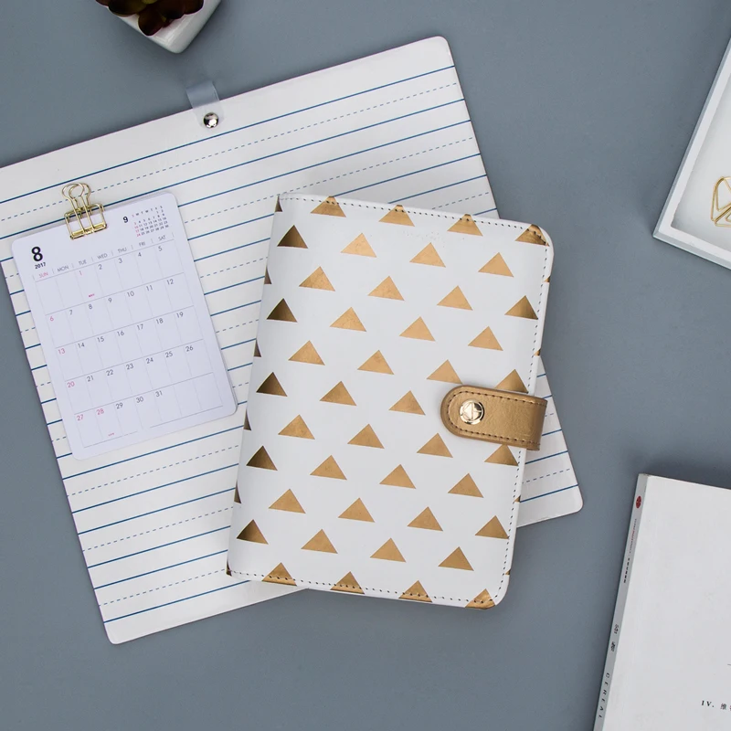 Kinbor Tangan Notebook A6 Loose-Leaf Notebook Kreatif Tangan Akun Jadwal Notebook Alat Tulis PU Kulit Tangan Akun