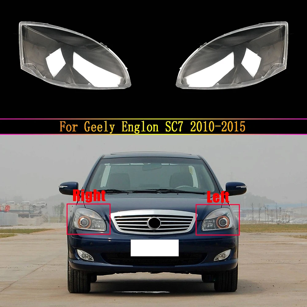 

Car Front Lampshade Headlight Shell Cover For Geely Englon SC7 2010 2011 2012 2013 2014 2015 Auto Glass Lens Case