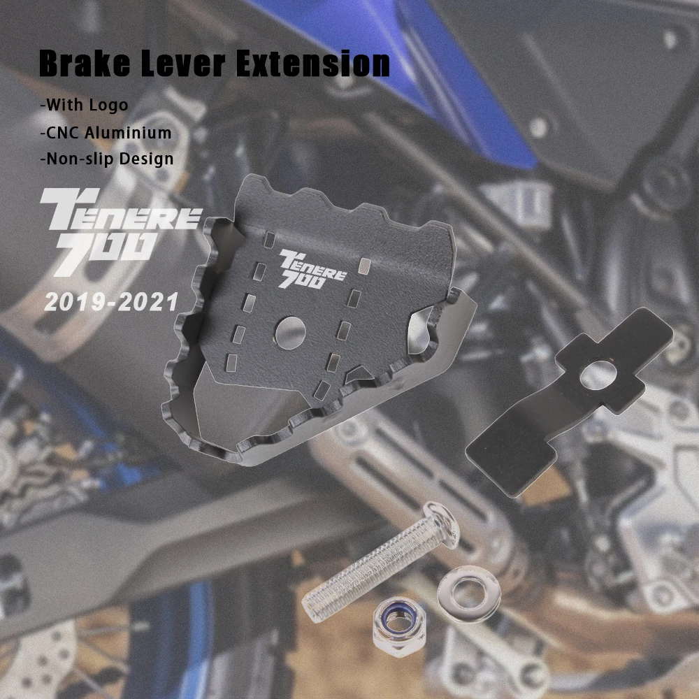 

For Yamaha Tenere 700 XTZ700 Tenere700 2019 2020 2021 Motorcycle Brake Lever Extension Pedal Step Tip Plate Enlarge Extender