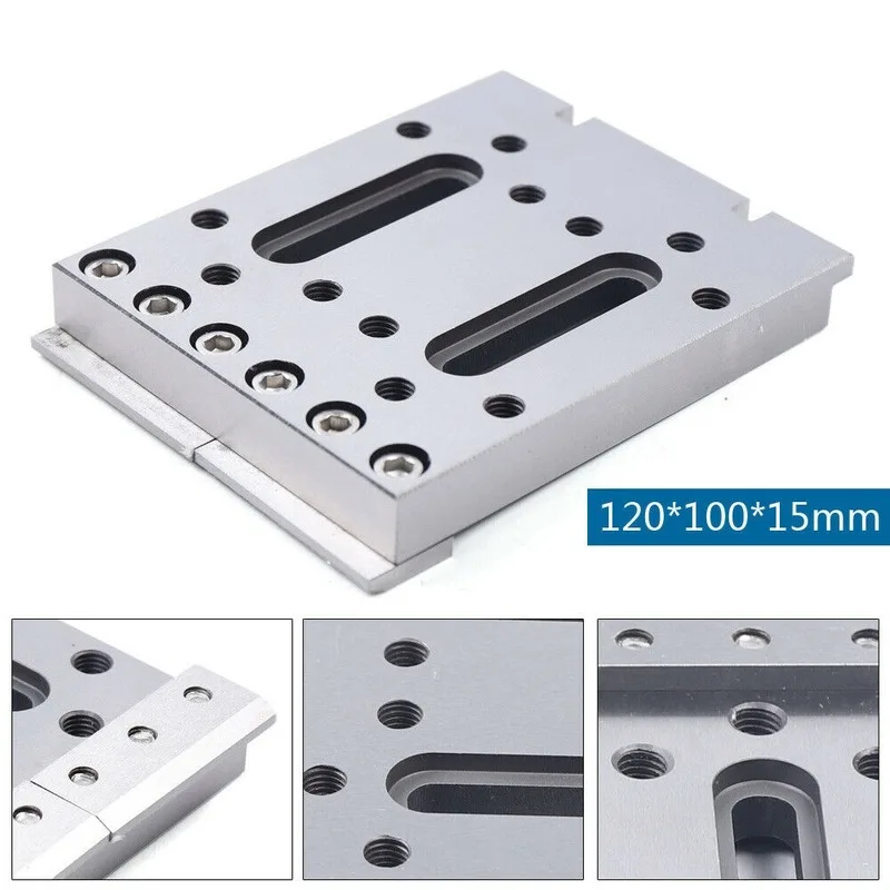 1PC M8 CNC Wire EDM Fixture Board Stainless Jig Tool 120x100X15mm Fit Leveling & Clamping
