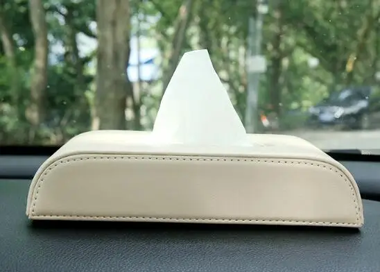 Car Tissue Box PU Leather Armrest Type Tissue Boxes Napkin Holder Auto Interior Accessories