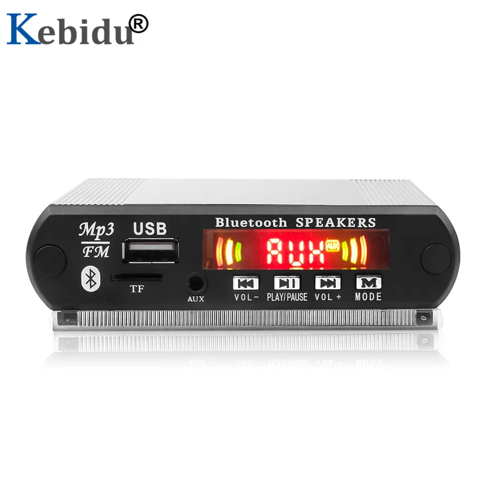 KEBIDU Wireless Bluetooth MP3 Decoder Board with Aluminum Shell Box Support USB/TF/FM Audio Module Call Recording Color Screen