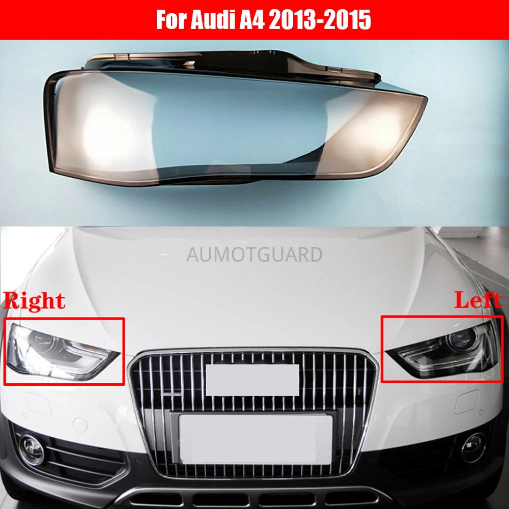 

Car Front Headlight Cover For Audi A4 2013-2015 Auto Headlamp Lampshade Lampcover Head Lamp light Covers glass Lens Shell