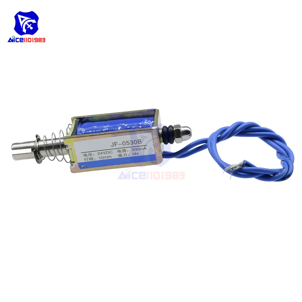 JF-0530B Elektromagnet DC 6V/12V/24V 300mA 5N/10mm Präziser Pull-Push-Typ Linearer Bewegungsmagnet mit Kabel – Detail 16