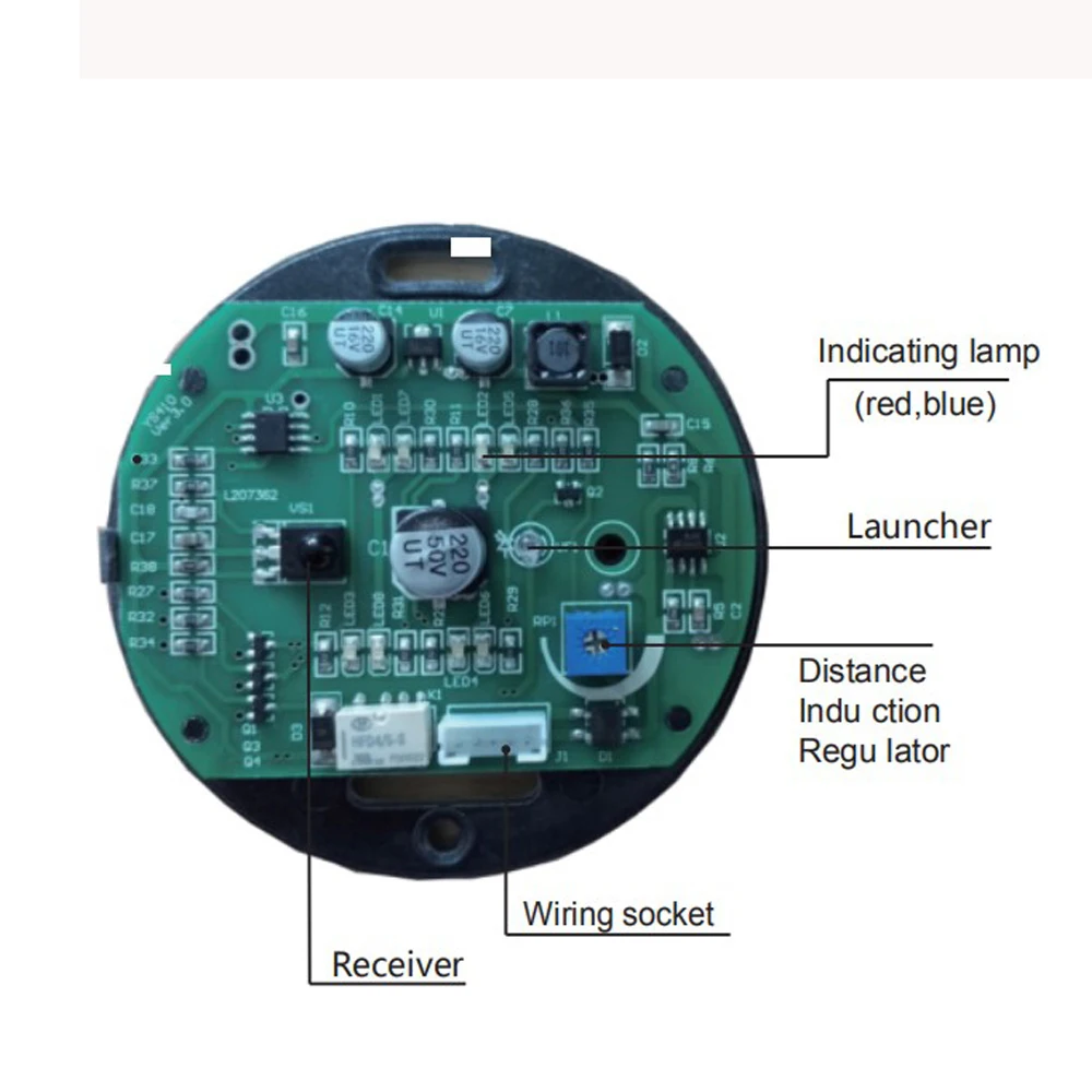 Picture 6: Circular Hand Wave No Touch Sensor Switch with Microwave detector Contactless Infrared Exit Button for Access Control System