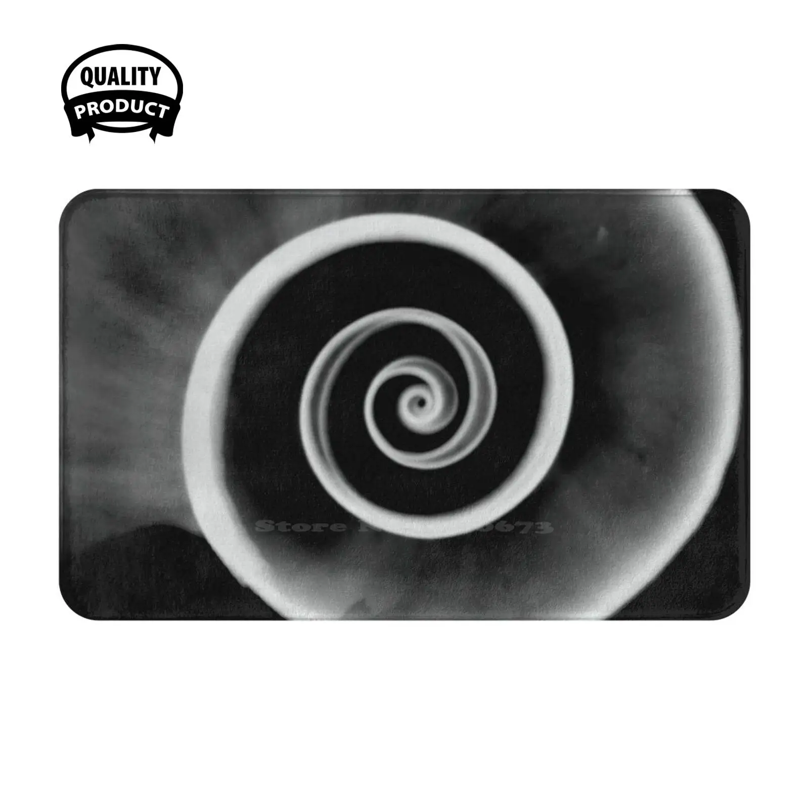 Xray Of Sharks Eye Shell , Original Black / White Soft Cushion Home Carpet Door Mat Car Rug X Ray Radiology Radiography Imaging