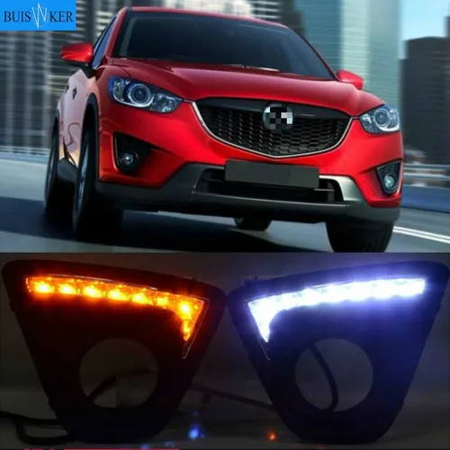 안개등 구멍이 있는 LED 자동차 drl 주간 주행등, 마쓰다 cx-5 cx5 cx 5 2012 2013 2014 2015 2016, 12V, 2 개