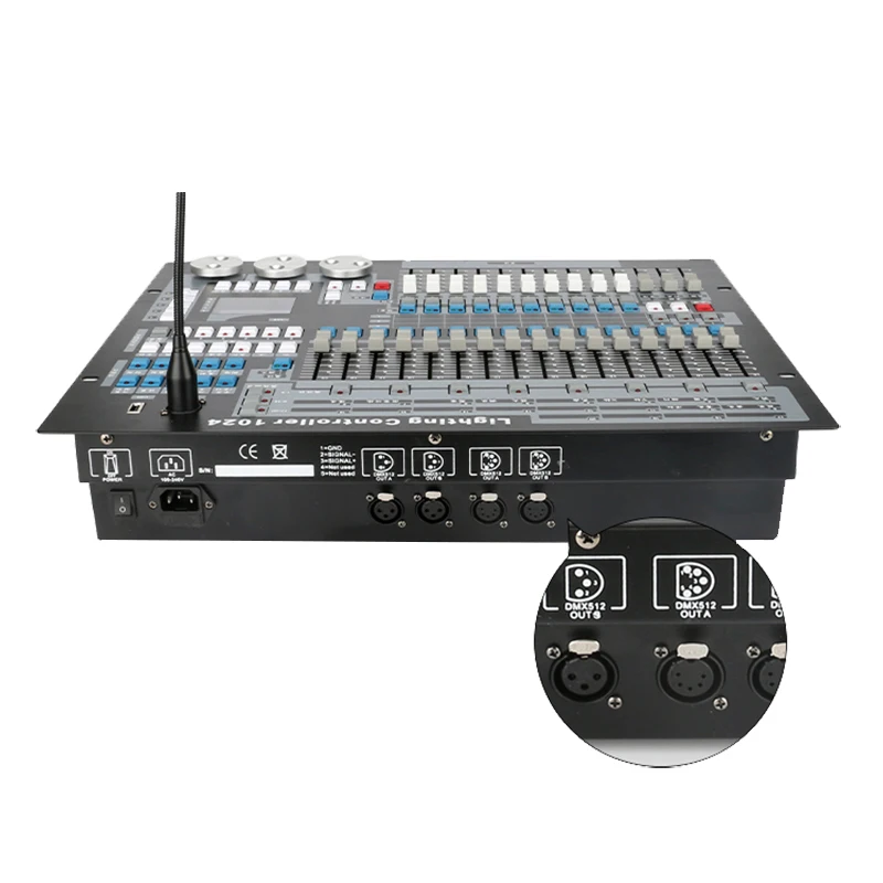 Kingkong 1024 DMX Controller With Flycase DMX 512 A/B Output DMX Master Console Flight Box Use For Led Par Beam Moving Head