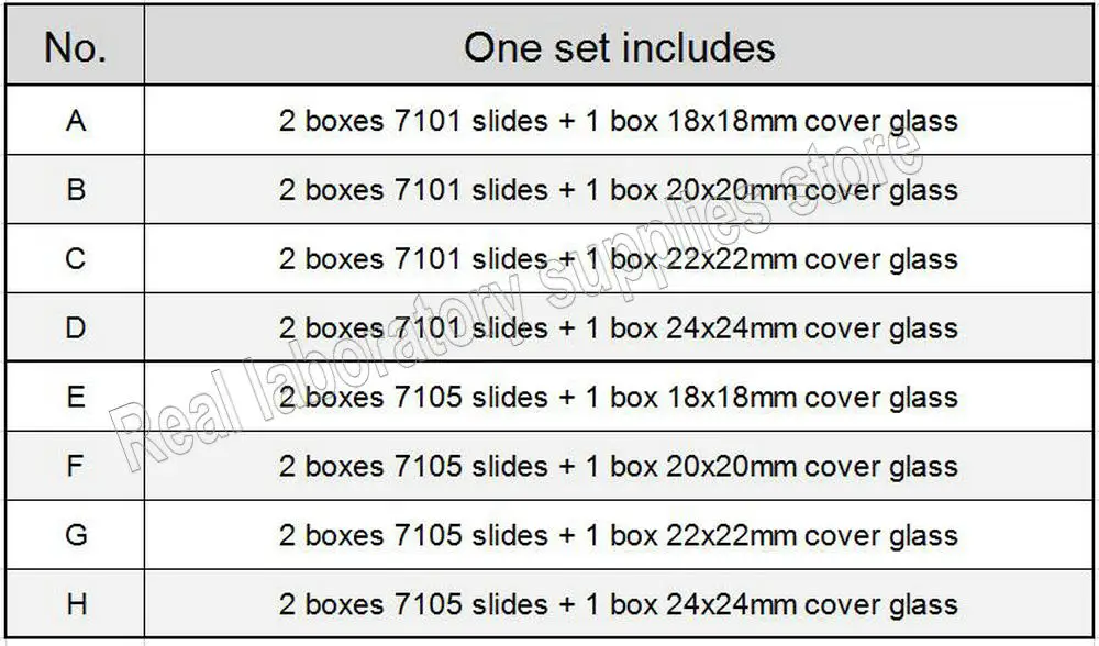 1set (2 scatole diapositive + 1 scatola di vetro di copertura) sezione di esperimento biologico copertura vetro microscopio da laboratorio vetrino