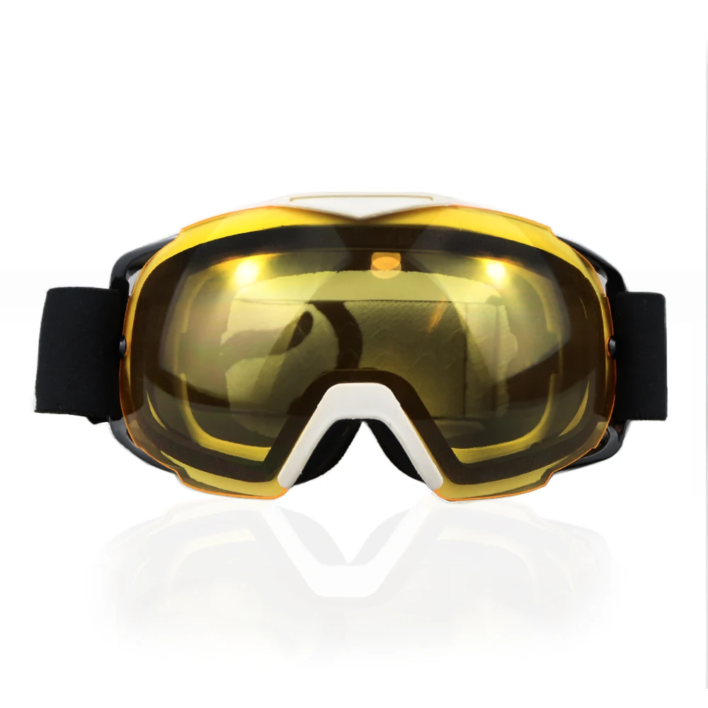 Ski Goggles Night Vision For Men Women Lens Double-Layer Reinforced PC Anti-Glare Anti-fog Removable Replaceable Ski Goggles Set