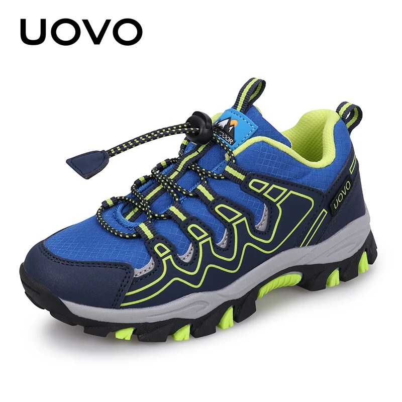 UOVO 2024 New Boys Girls Sports Children Footwear Outdoor Breathable Kids Hiking Shoes Spring And Autumn Sneakers Eur #27-39