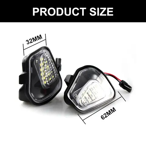 2PCS For VW Passat B7 CC Scirocco Jetta MK6 EOS Beetle R LED Side Rearview Mirror Floor Ground Lamp Puddle Welcome Light 10 best sales passat b7 light - №3