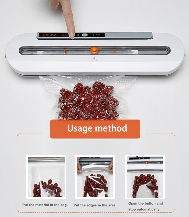 Vacuum Sealer Upgraded Automatic Food Sealer Machine with 10 Sealing Bags Food Vacuum Air Sealing System