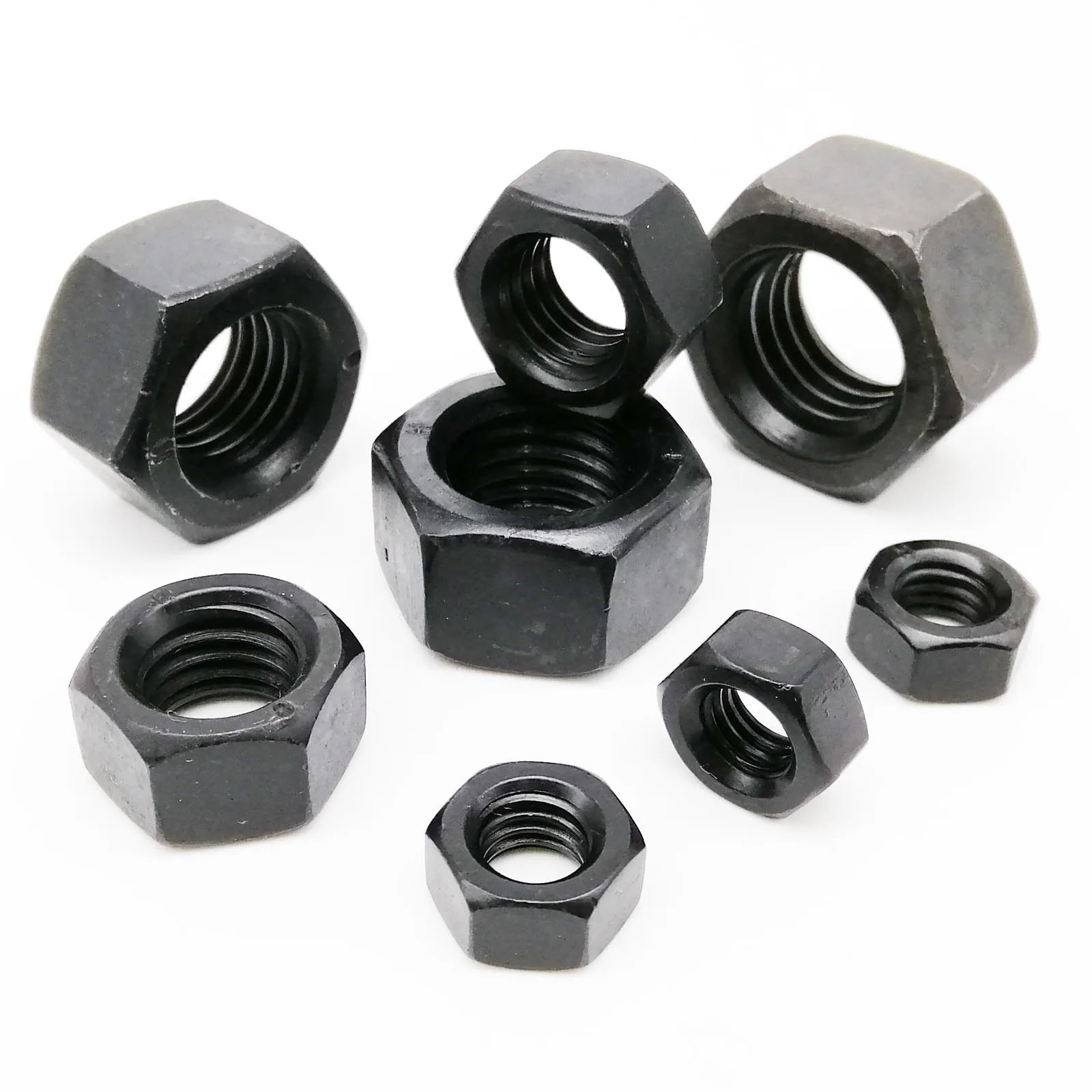 1/2/5/10/20/25/50 Black Grade 8.8 steel DIN934 Hex Hexagon Nut M1.4 M1.6 M2 M2.5 M3 M3.5 M4 M5 M6 M8 M10 M12 M14 M16 M18 M20 M24