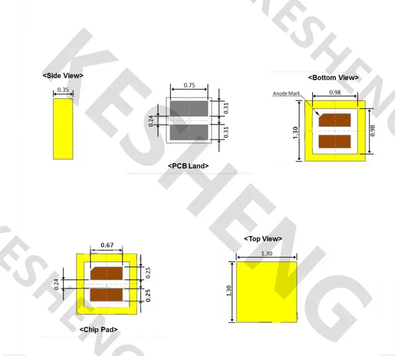 50-1000PCS pcs For SANXIN LCD Backlight TV Application LED Backlight 3W 3V CSP 1313 1414 1515 1616 Cool white