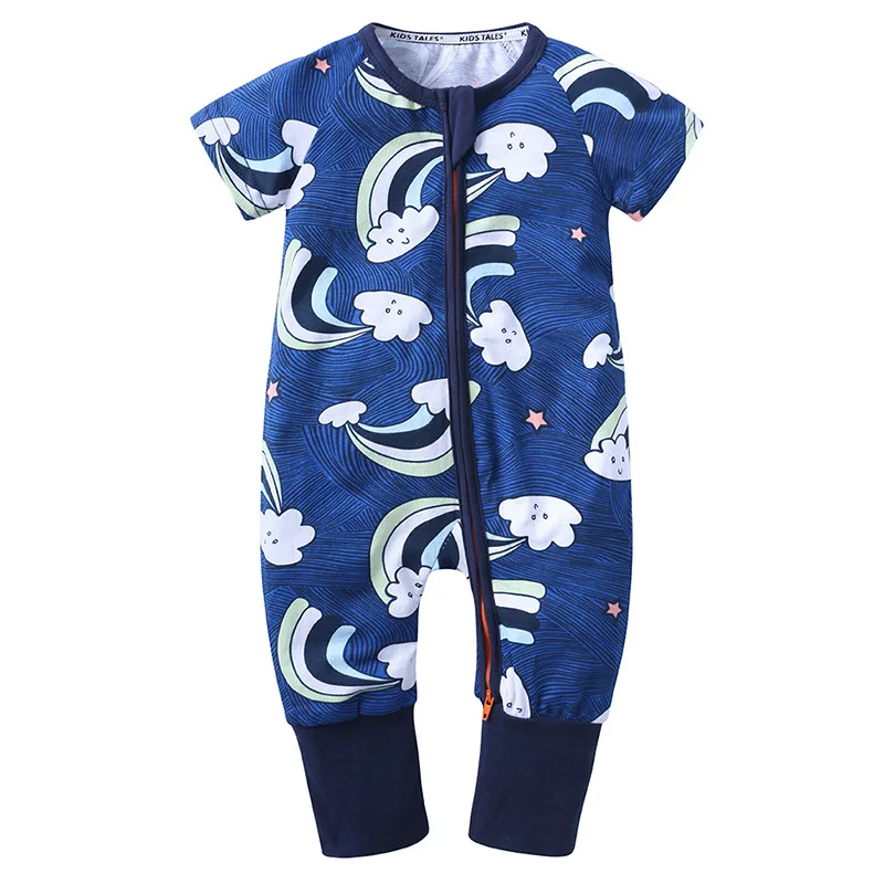 INS Summer Children's Clothing Baby Short-sleeved One-piece Cotton Newborn Print Romper New Born Baby Clothes Kids Outfits