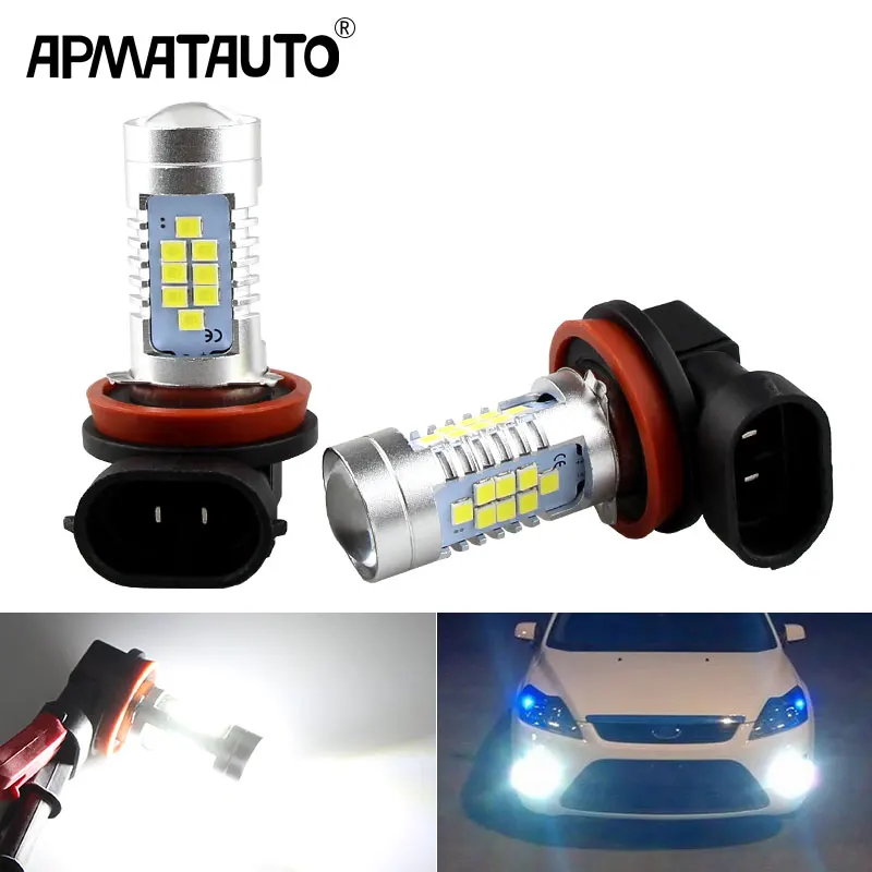 2pcs LED Fog Light Blub H11 H8 Lamp For Ford Mondeo MK4 MK5 C-Max Transit Connect Flex Fusion Focus MK2 MK3 4 Explorer Ranger