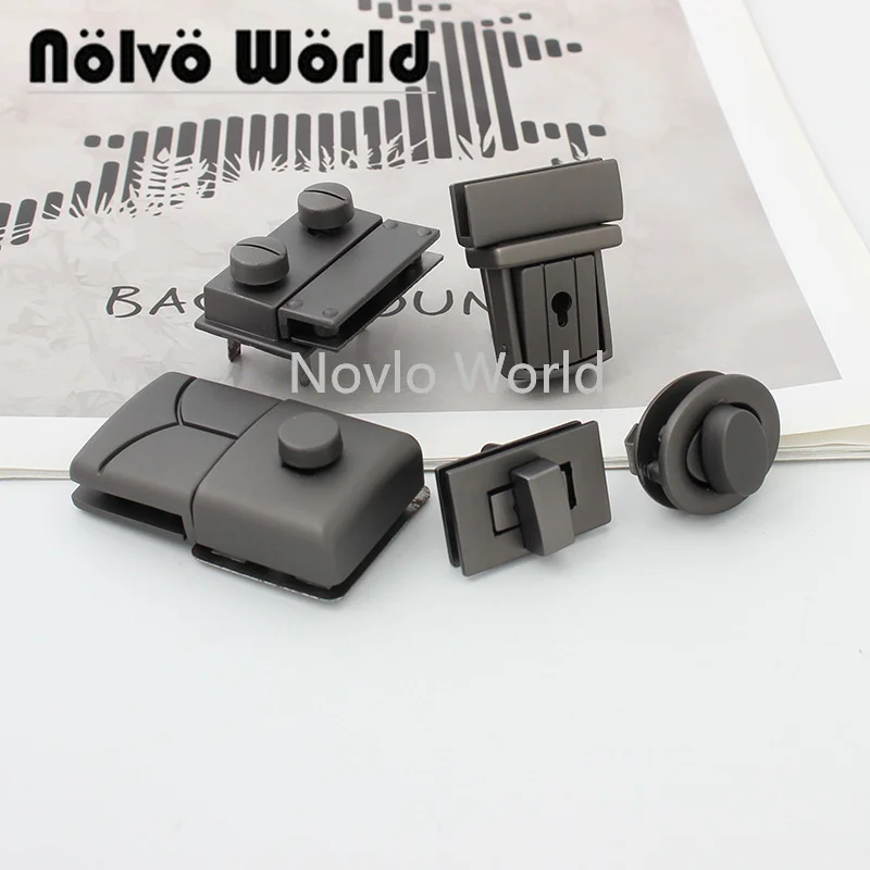 Nolvo World 2-10 pieces 27*17/40*28/37*29/26*21/50*30mm Matte gun purse bag lock High Quality Bag parts Lock