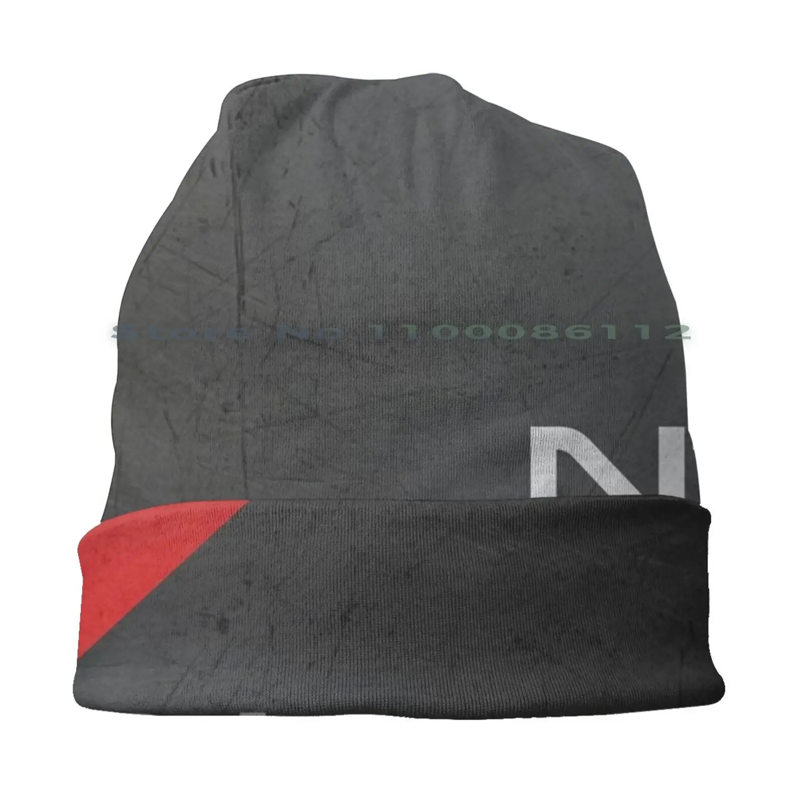 Mass Effect N7 Beanies Knit Hat Mass Effect N7 Gaming Gamer Video Games Grunge Weathered Metal Tali Quarian Garrus Wrex Shepard