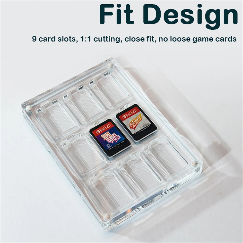 

Game Card Case For NS Switch switch OLED Transparent Acrylic NDS Cassette Storage Box Holder 9 Slot 14slot Magnetic Hard Shell