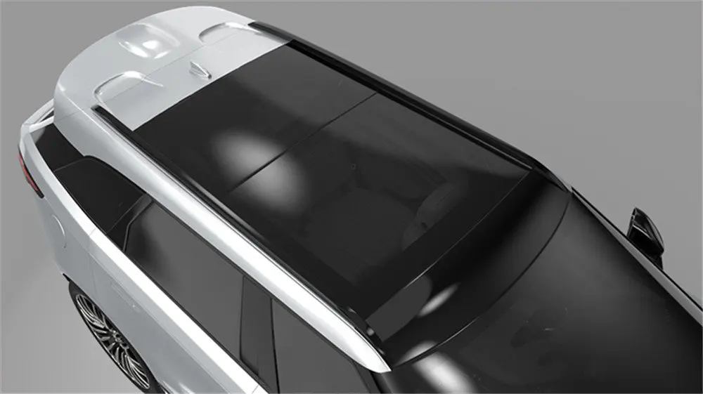 2Pcs black left right Aluminium roof rack bar rail fits for L-a-n-d R-o-v-e-r Range Rover Velar 2018-2024