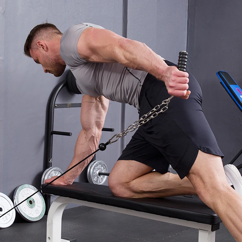 Non-Slip Fitness Single Grip Handle for Gym And Home Tricep Bicep Pull down Training Cable Machine Attachment for Body Workout