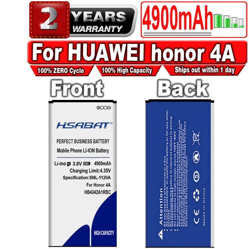 HSABAT HB4342A1RBC 4900mAh بطارية لهواوي y5II Y5 II 2 التصاعدي 5 + Y6 الشرف 4A SCL-TL00 الشرف 5A LYO-L21 بطاريات