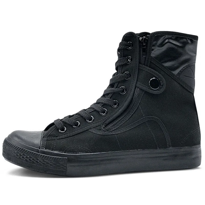 Jesienne buty treningowe czarna ochrona pracy antypoślizgowe odporne na zużycie buty trekingowe High Top Outdoor polowanie Combat Cargo Sneaker