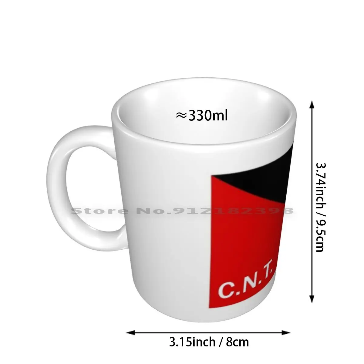 Cnt-Fai Flag Ceramic Mugs Coffee Cups Milk Tea Mug Politics Leftism Socialism Anarchist Communism Marxism Political Left Wing