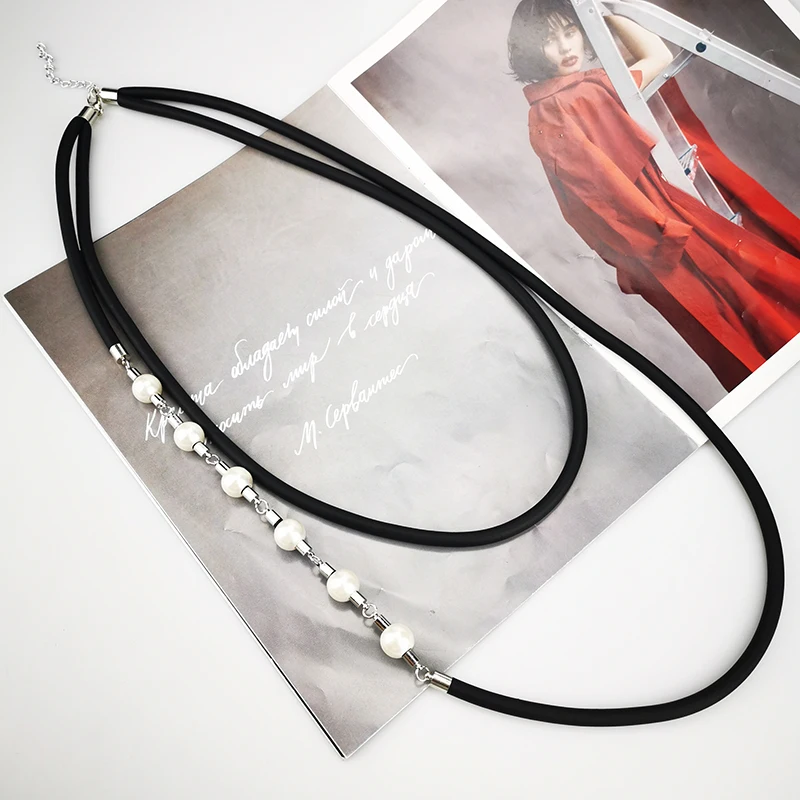 UKEBAY New Boho Handmade Necklaces Pearl Pendant Necklace For Women Luxury Jewelry Rubber Jewelry Wedding Accessories Wholesale