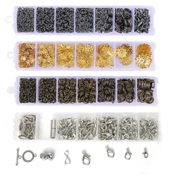 200-1200pcs/Box Jewelry Making Kits Earring Hooks Pins Jump Rings Lobster clasp Connectors DIY Jewelry Findings Set Supplies