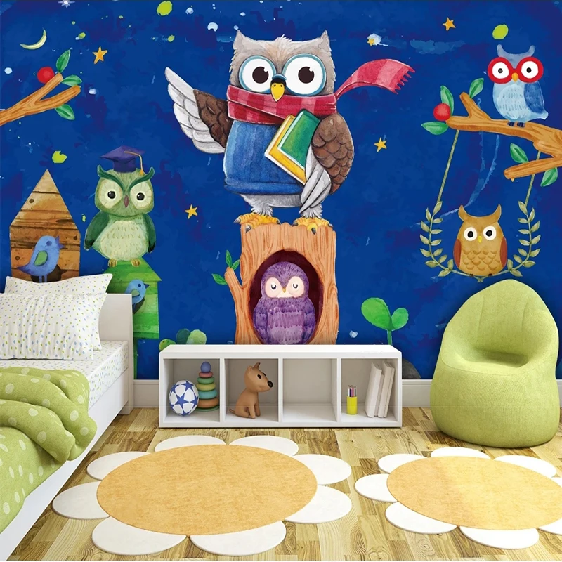 Custom Any Size 3D Wallpaper Self-Adhesive Cartoon Children's Room Background Wall Painting Fresco Papel De Parede Home Décor