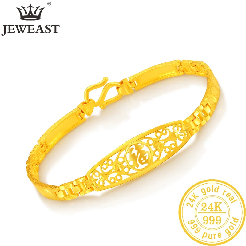 

JLZB 24K Pure Gold Bracelet Real 999 Solid Gold Bangle Upscale Beautiful Butterfly Trendy Classic Jewelry Hot Sell New 2023