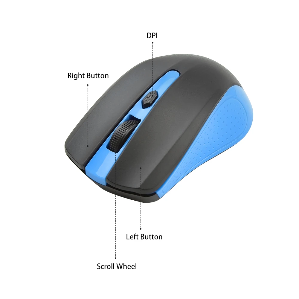 CHYI-Mini souris d'ordinateur sans fil, périphérique ergonomique optique, USB 2.4 mesurz, PC portable, petite souris 3D pour ordinateur portable, ordinateur portable