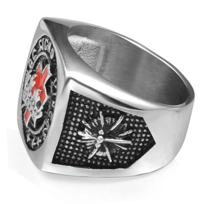 Charm Men\'s Fashion Personality Cross Rings Vinces Knights Templar Masonic Rings Men\'s Fashion Jewelry Accessories