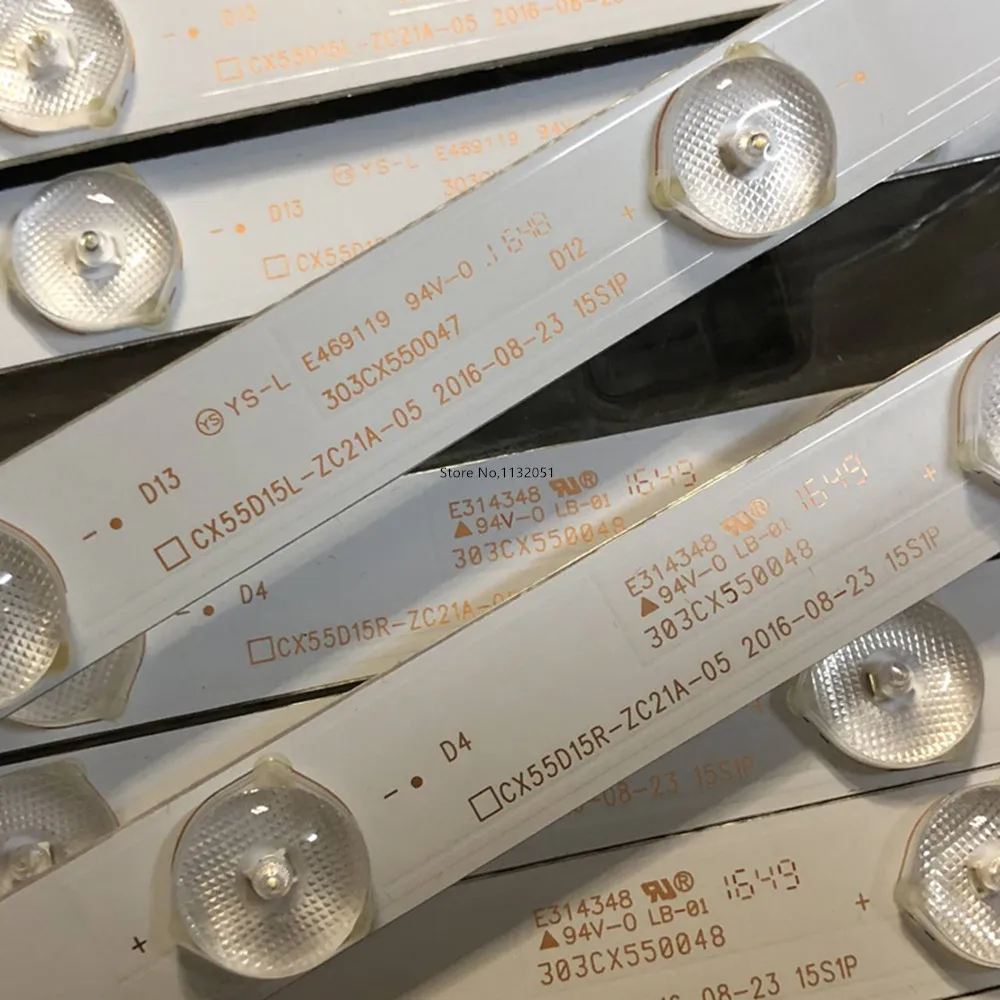 12Pcs LED Lampu Latar Strip untuk 55 "Tv CX55D15L-ZC21A-05 CX55D15R-ZC21A-05 303CX550048 YS-L