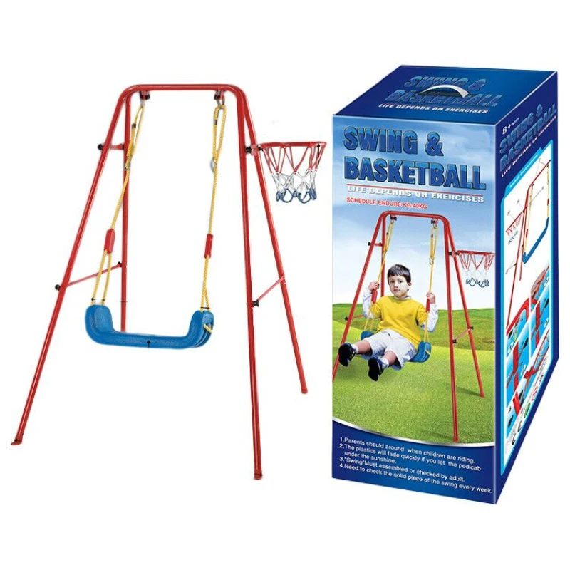 COYDOY PE Soft Board Indoor Recreation Outdoor Field Swing Shooting Toys 2-in-1 Sports Ball Kids Swing Basketball Iron Rack