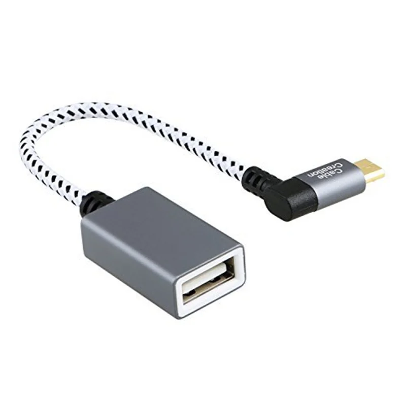 CableCreation مايكرو USB وتغ كابل محول ل شاومي Redmi نوت 5 مايكرو USB موصل لسامسونج اللوحي USB 2.0 وتغ محول