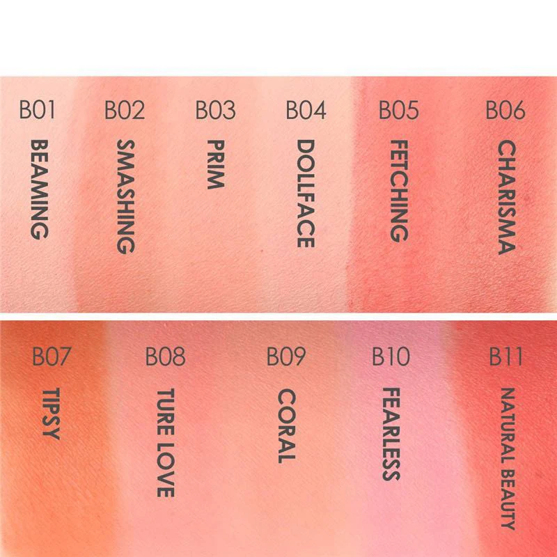 11 Color Facial Mineral Pigment Blush Blush Powder Beauty Professional Palette For Long-Lasting Natural Blush Contour Shadows