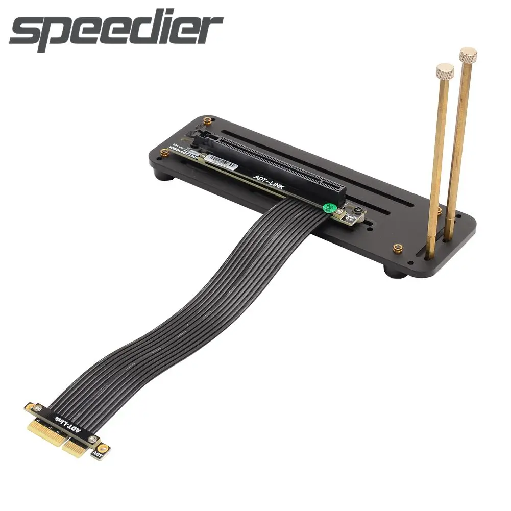 ADT Brand New PCI-E 4.0 x4 To x16 PC Graphics Cards Riser Extender For RTX3090 3060 PCI Express 4x 16x 4.0 Riser Cable With Base