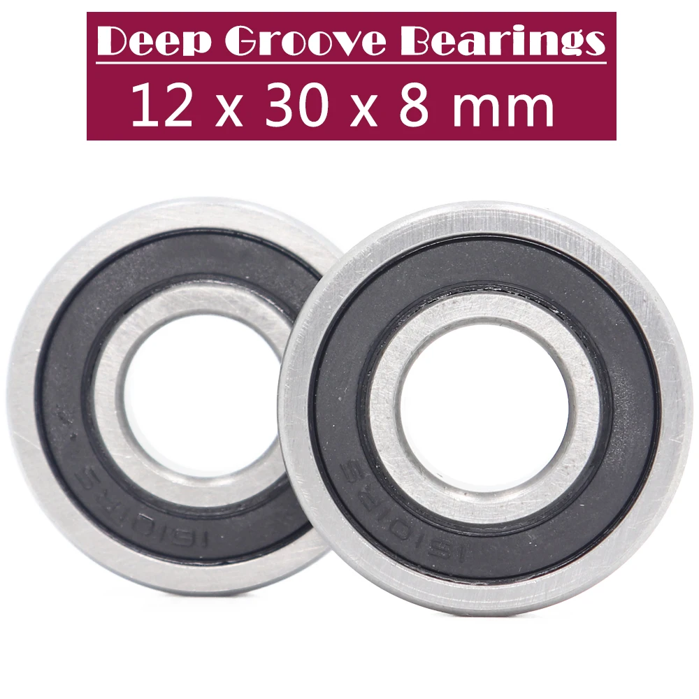 16101RS Special Deep Groove Ball Motor Bearings ( 2 PCS ) 12*30*8 mm Rubber Sealed 16101-2RS Ball Bearings