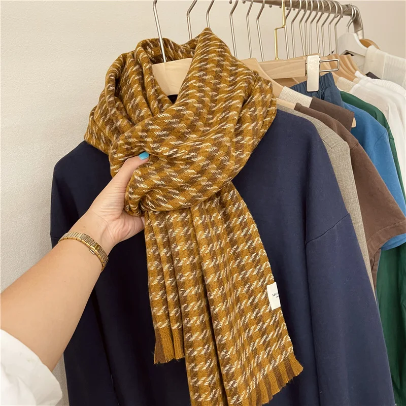 2021 cashmere spring and winter ladies scarf plaid warm cashmere scarf shawl luxury brand neck scarf cashmere lady scarf