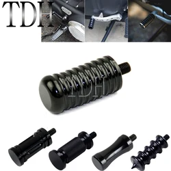Aluminum Black Shifter Peg Ribbed Toe Shift Peg for Harley Sportster XL883 XL 883 Dyna Cafe Racer Chopper Foot Peg Footrest