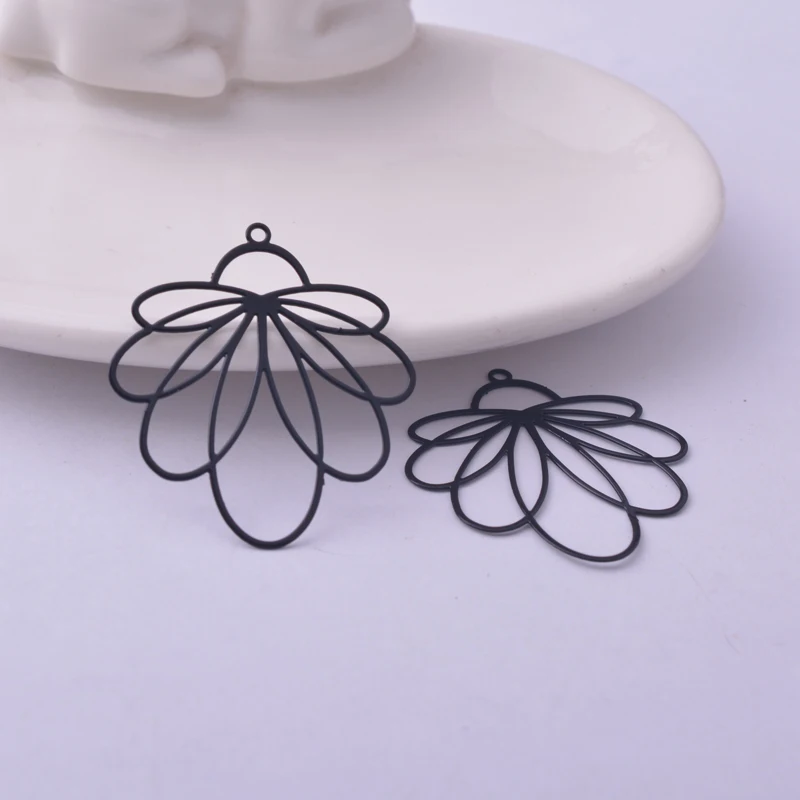 30 Stück AB6210 30*30mm Messing-Blumenanhänger DIY Schmuckzubehör – Detail 9