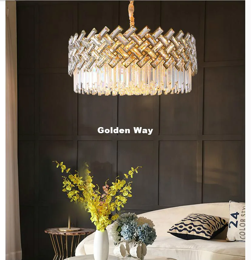 Newly Crystal Pendant Lights For Dining room Bar Indoor Lighting Living room decora Modern LED Pendant Lamp Crystal Hanging Lamp