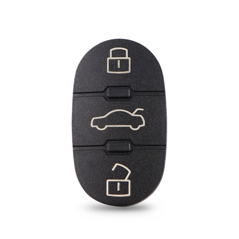 YIQIXIN 2/3 Buttons Key Case Pad For Audi A2 A3 A4 A6 A8 TT B6 RS4 Allroad Quattro Car Key Shell Rubber Button Repair Leather