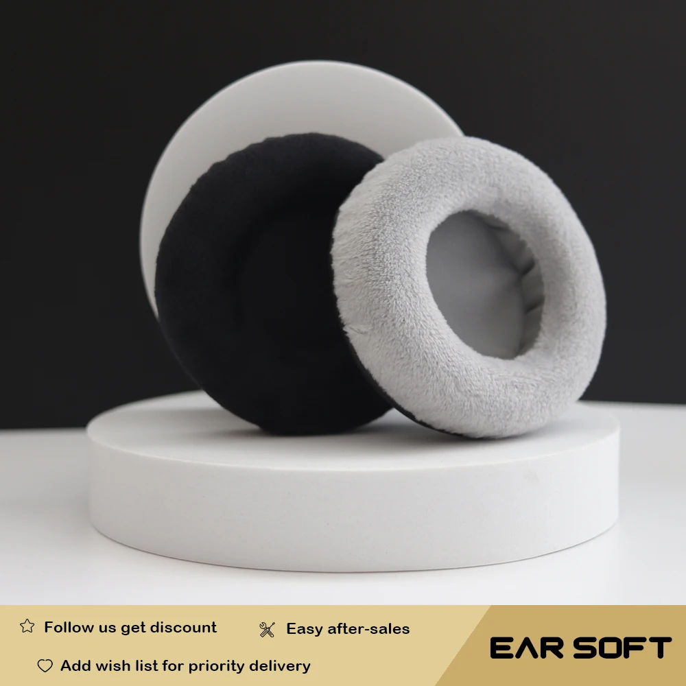 

Earsoft Replacement Cushions for SHURE SRH750DJ Headphones Cushion Velvet Ear Pads Headset Cover Earmuff Sleeve