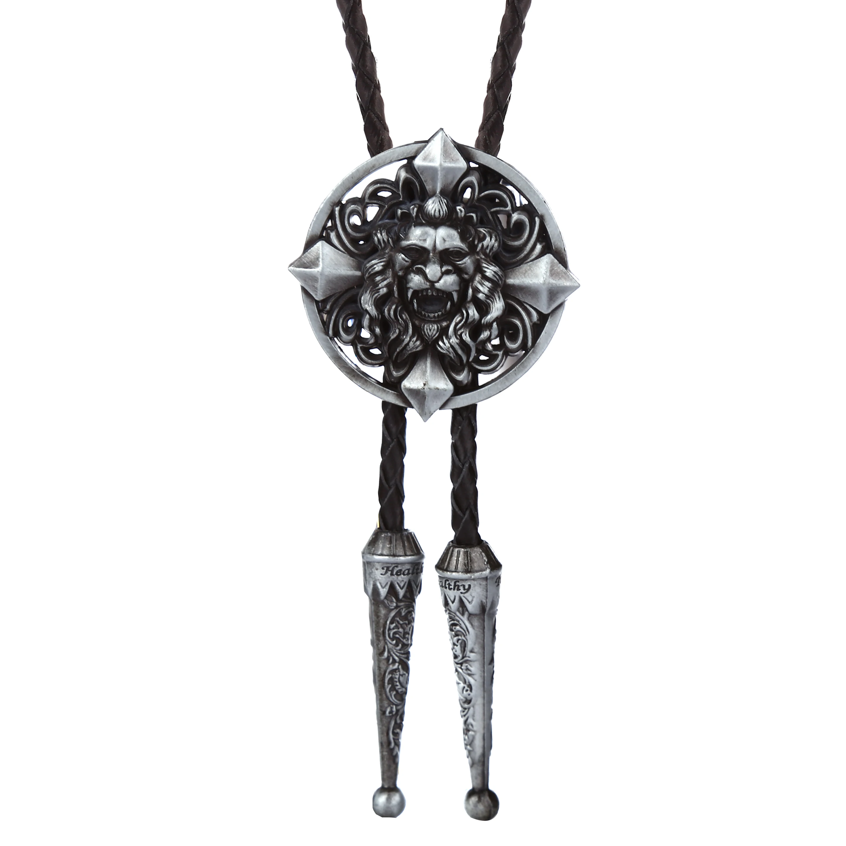 New lion Bolo TIE cravatta accessori in metallo collare di cuoio degli uomini di corda regalo di modo della novità